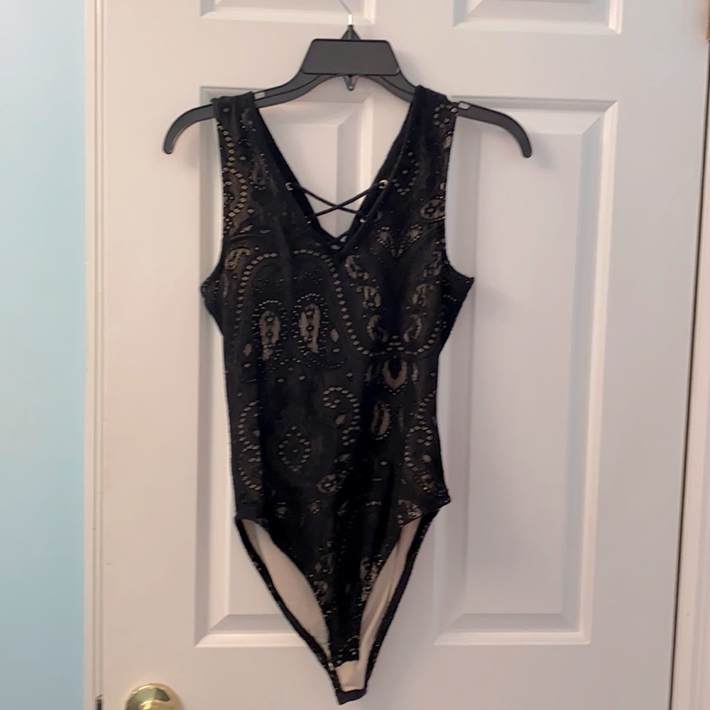 Black Kendall and Kylie body suit